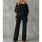 dames elegante jumpsuit met open schouder in donkerblauw