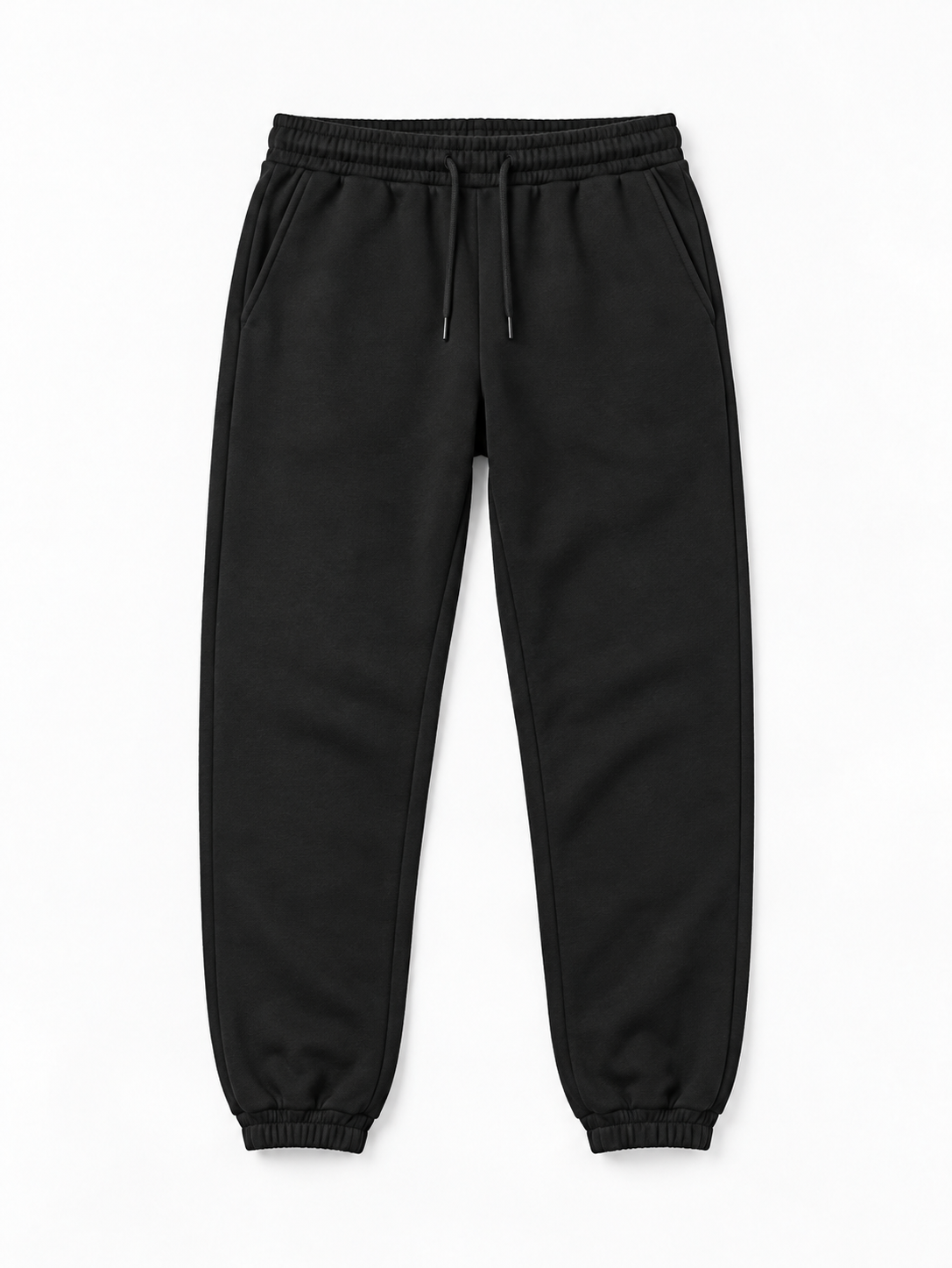 heren oversized hoodie set met leg joggingbroek in zwart