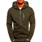 heren zip hoodie met rits en capuchon in groen