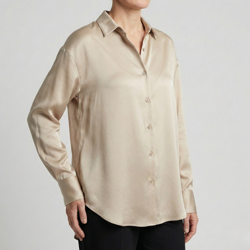 Refined Dames Relaxed Fit Glanzende Blouse