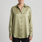 Refined Dames Relaxed Fit Glanzende Blouse