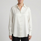 Refined Dames Relaxed Fit Glanzende Blouse