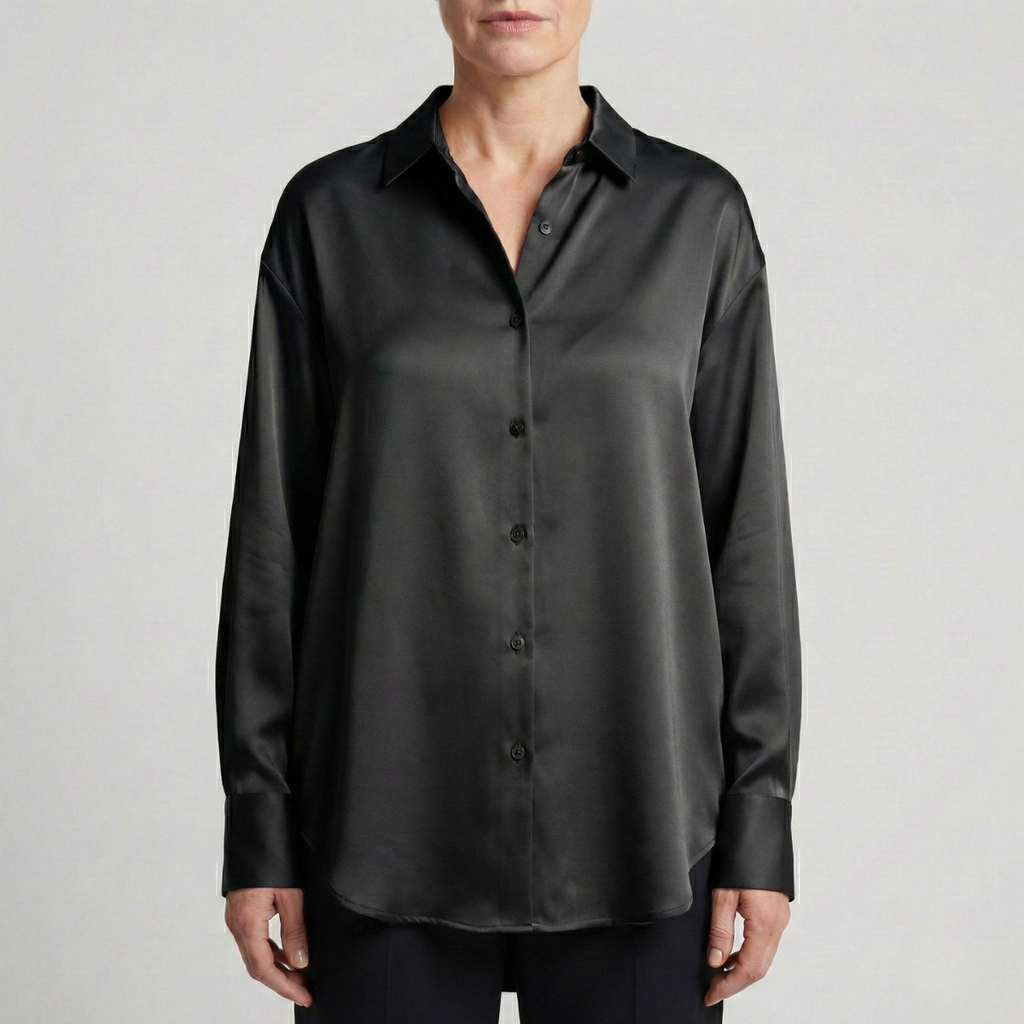 Refined Dames Relaxed Fit Glanzende Blouse