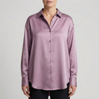 Refined Dames Relaxed Fit Glanzende Blouse