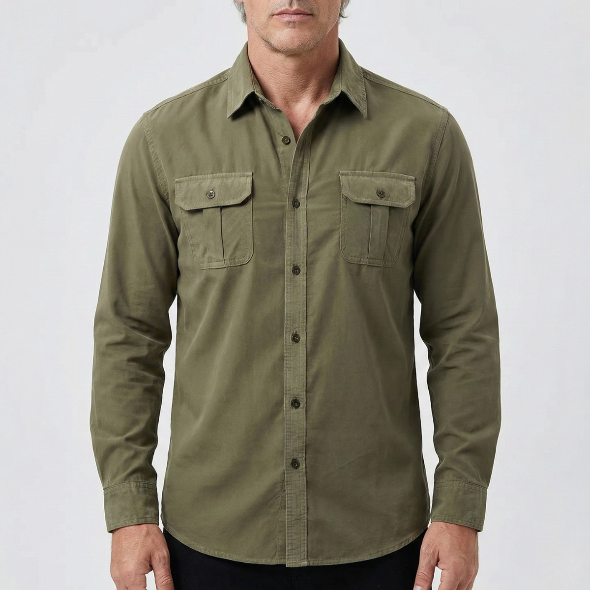 Refined Heren Recht Overhemd met Borstzakken