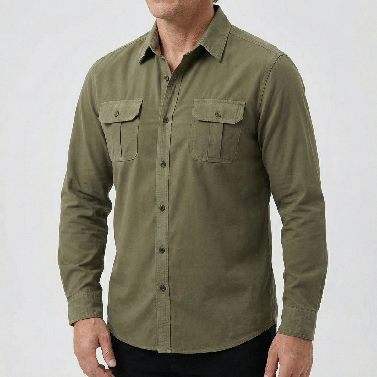 Refined Heren Recht Overhemd met Borstzakken