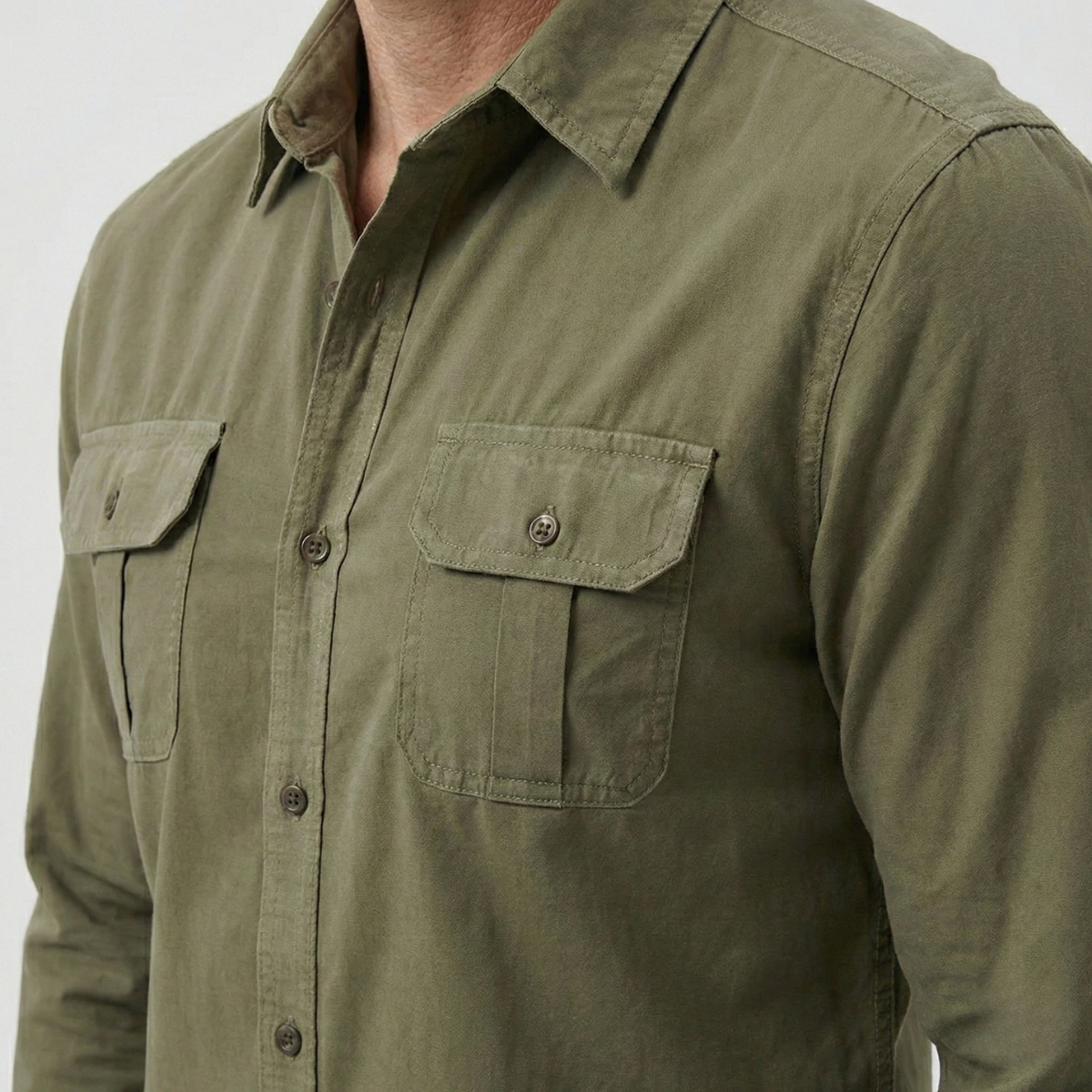 Refined Heren Recht Overhemd met Borstzakken