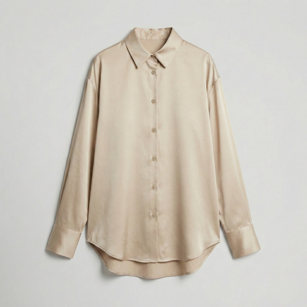 Refined Dames Relaxed Fit Glanzende Blouse