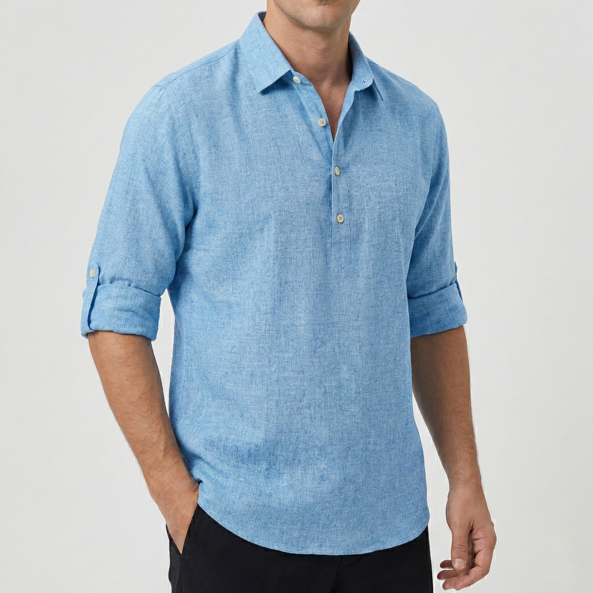 Refined Heren Henley Overhemd