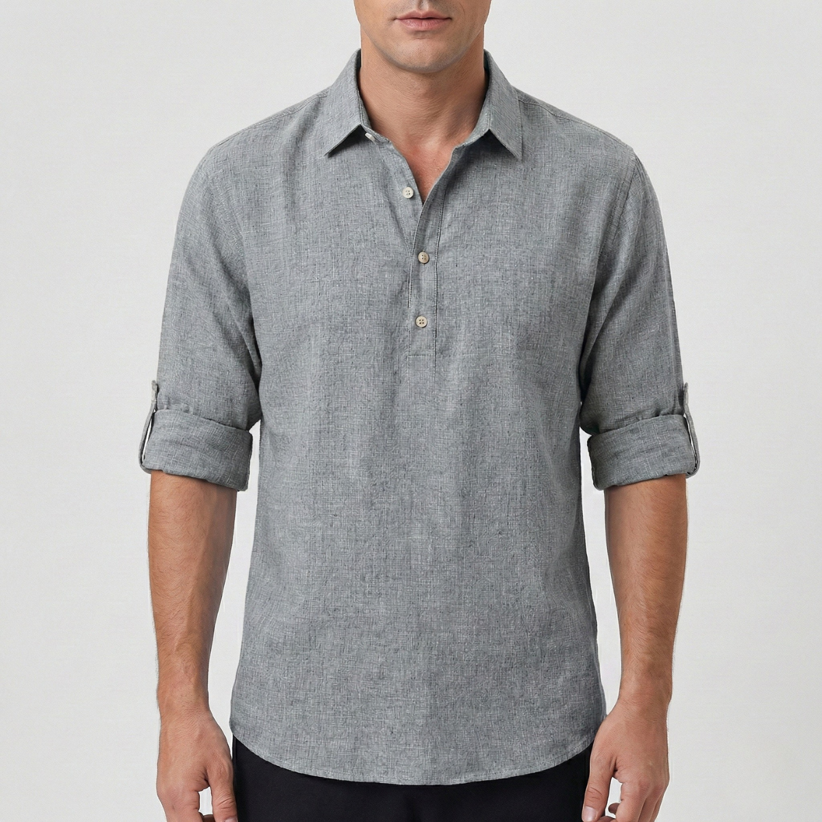 Refined Heren Henley Overhemd