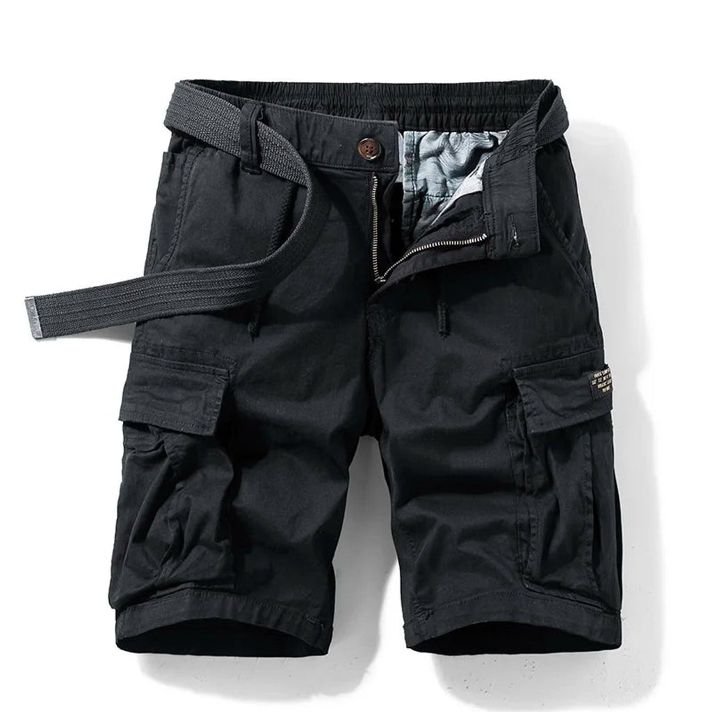cargo shorts heren relaxed in zwart voor heren