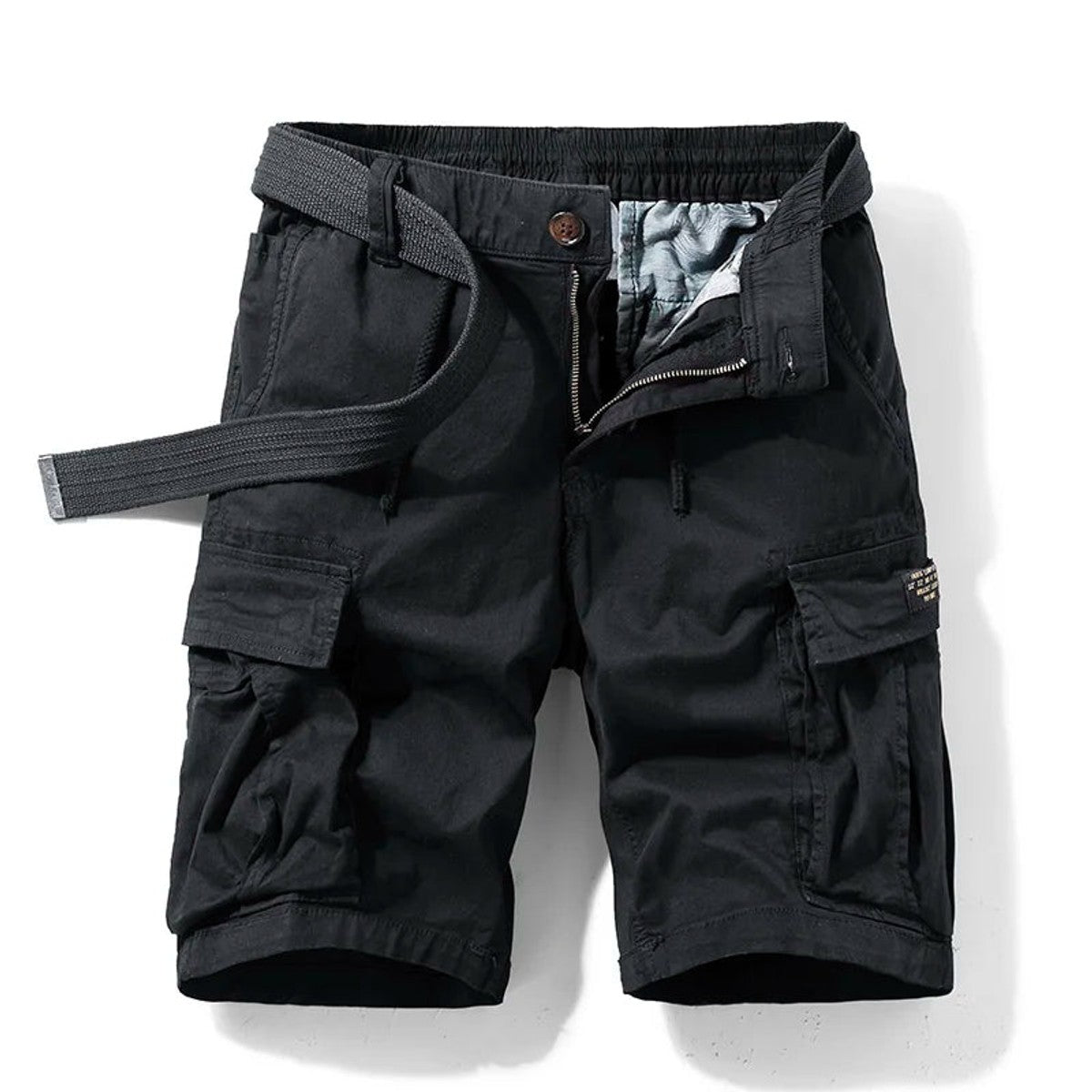 cargo shorts heren relaxed in zwart voor heren
