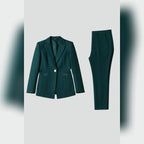 dames blazer set met rechte broek