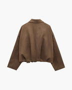dames bomber jacket met kraag