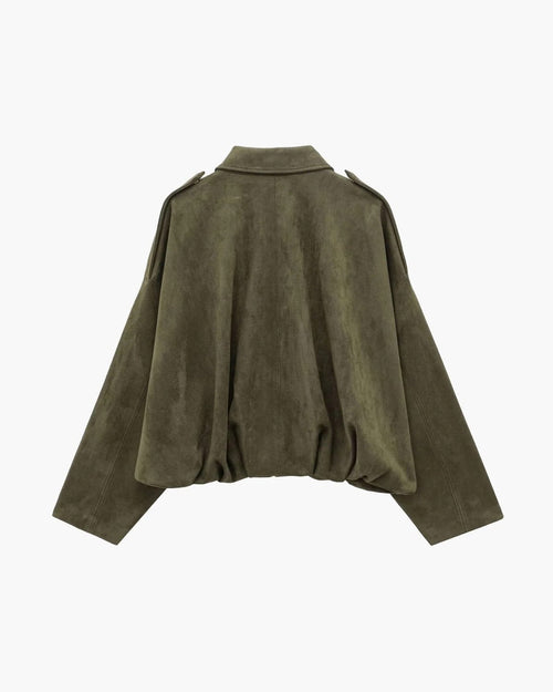 dames bomber jacket met kraag