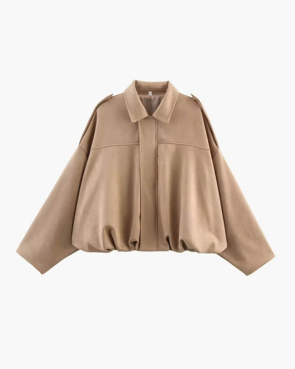 dames bomber jacket met kraag in khaki