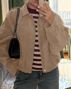 dames bomber jacket met kraag