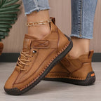 dames casual sneaker met vetersluiting in bruin