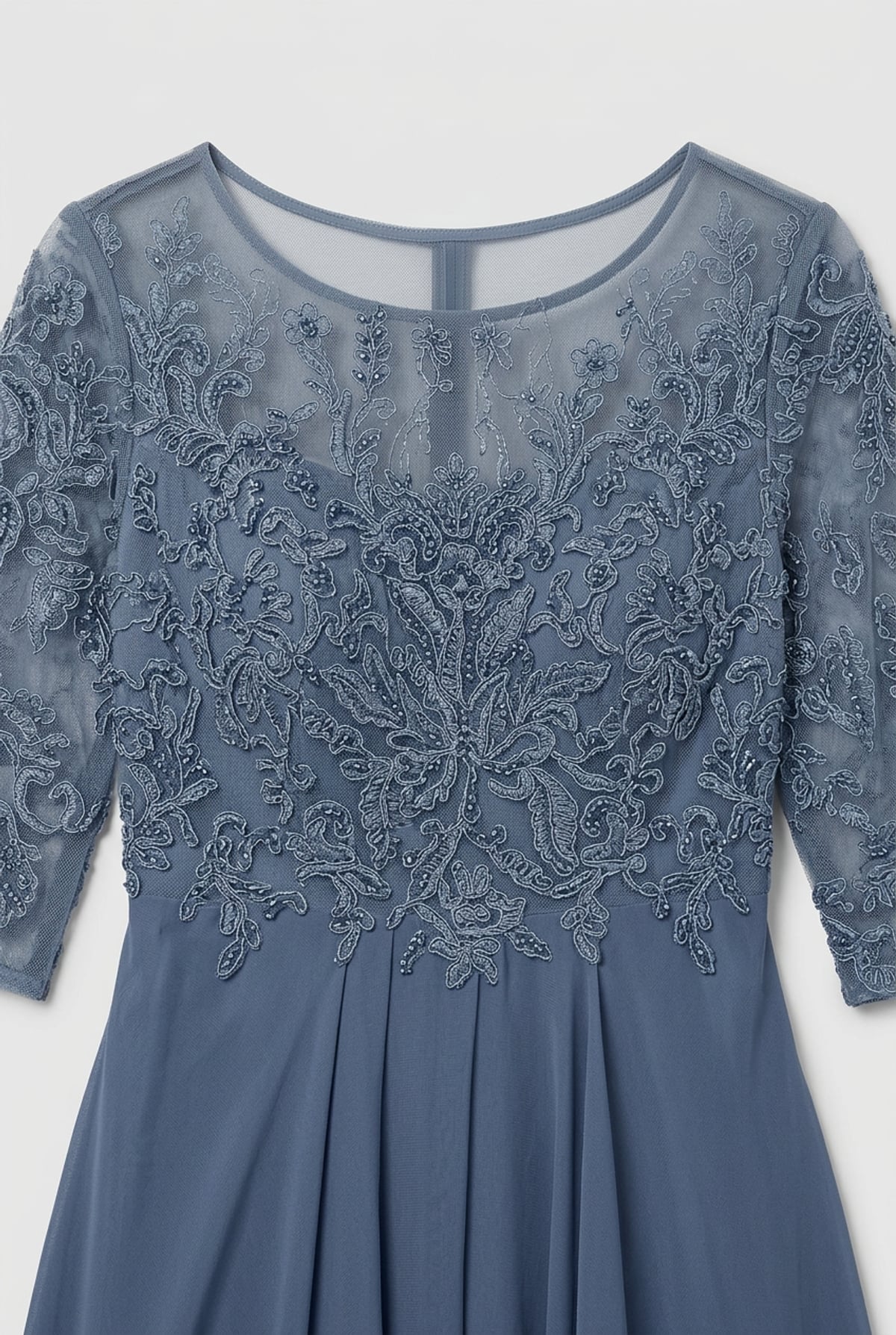 dames geborduurd flared midi jurk