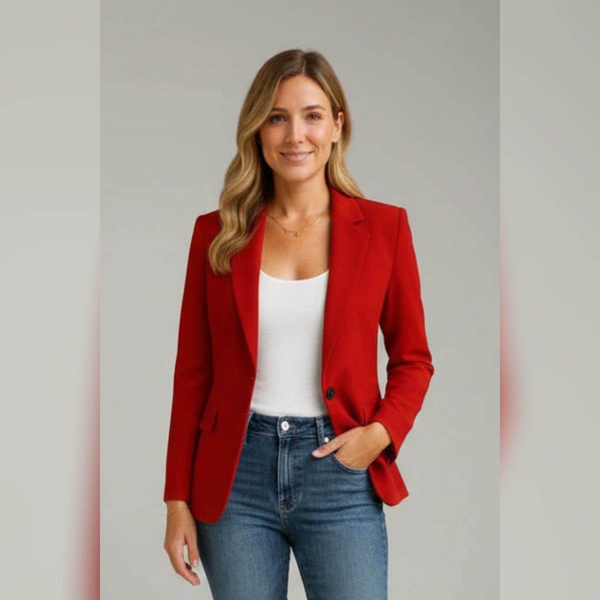 dames getailleerde blazer met revers