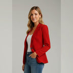 dames getailleerde blazer met revers