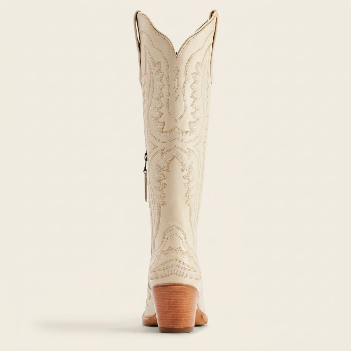 dames hoge cowboylaarzen met blokhak in wit