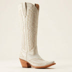 dames hoge cowboylaarzen met blokhak in wit