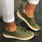 dames instappers zonder veters in groen
