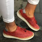 dames instappers zonder veters in rood
