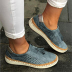 dames instappers zonder veters in blauw
