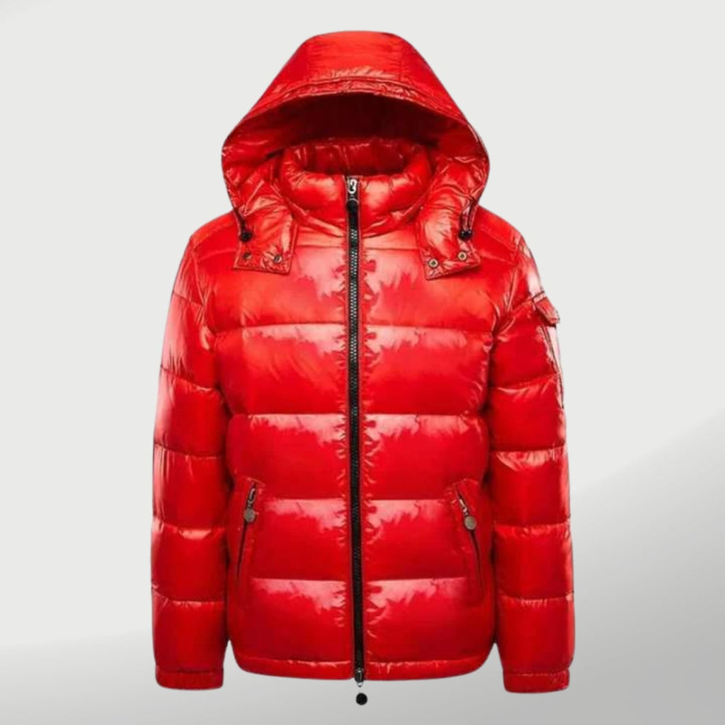 dames marty gewatteerde steppjacke met windbescherming in rood