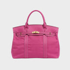 dames oversized canvas shopper in roze 2
