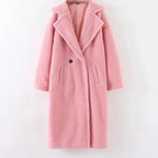 dames oversized hoodie jas met rits in roze
