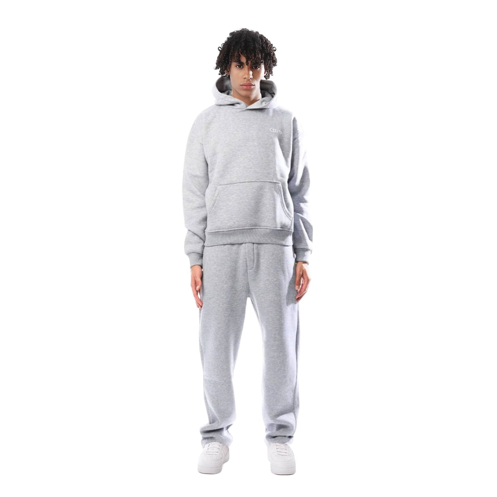 dames oversized hoodie set met joggingbroek in lichtgrijs