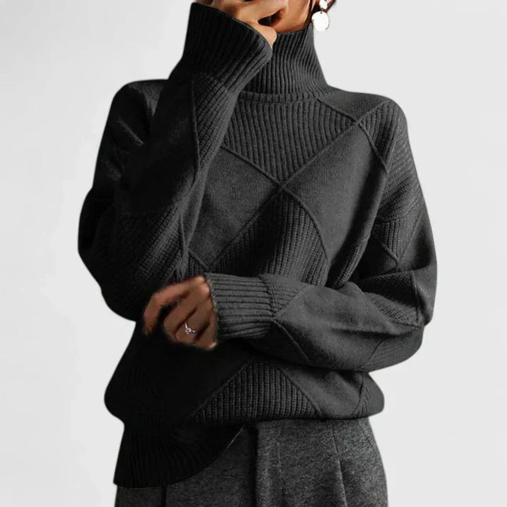dames oversized sweatshirt met staande kraag in zwart