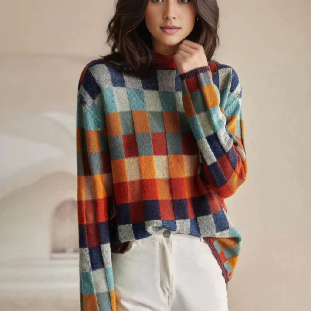dames oversized trui met ronde hals