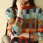 dames oversized trui met ronde hals