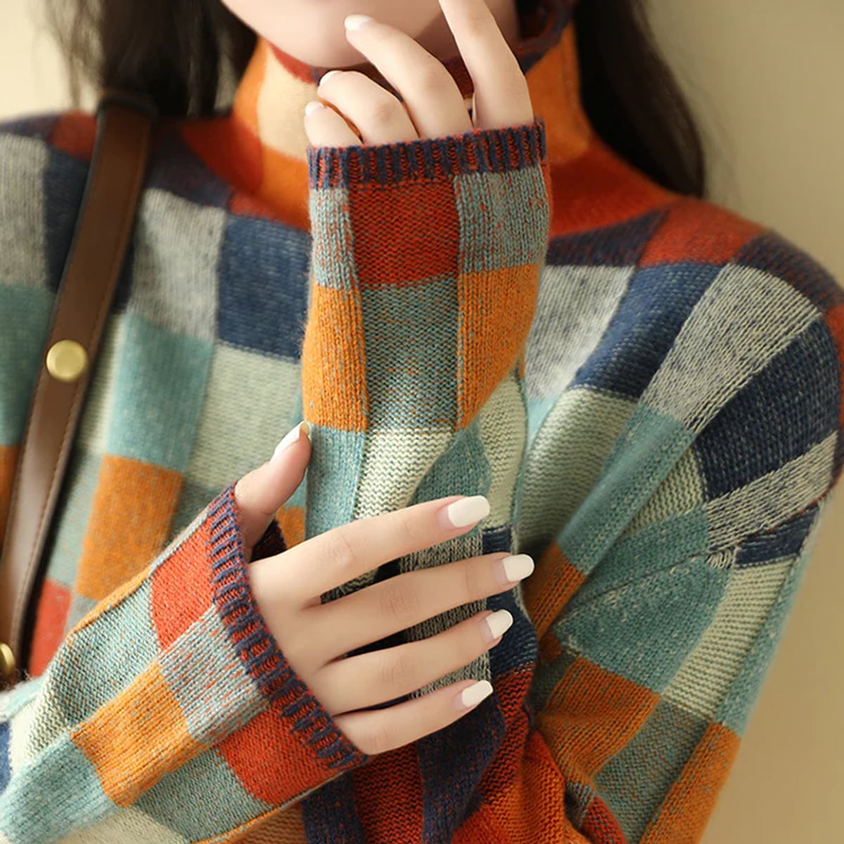 dames oversized trui met ronde hals