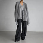 dames oversized vest met v-hals
