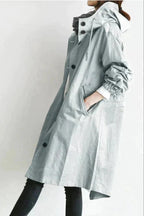 dames regenjas met oversized capuchon