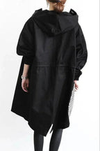dames regenjas met oversized capuchon