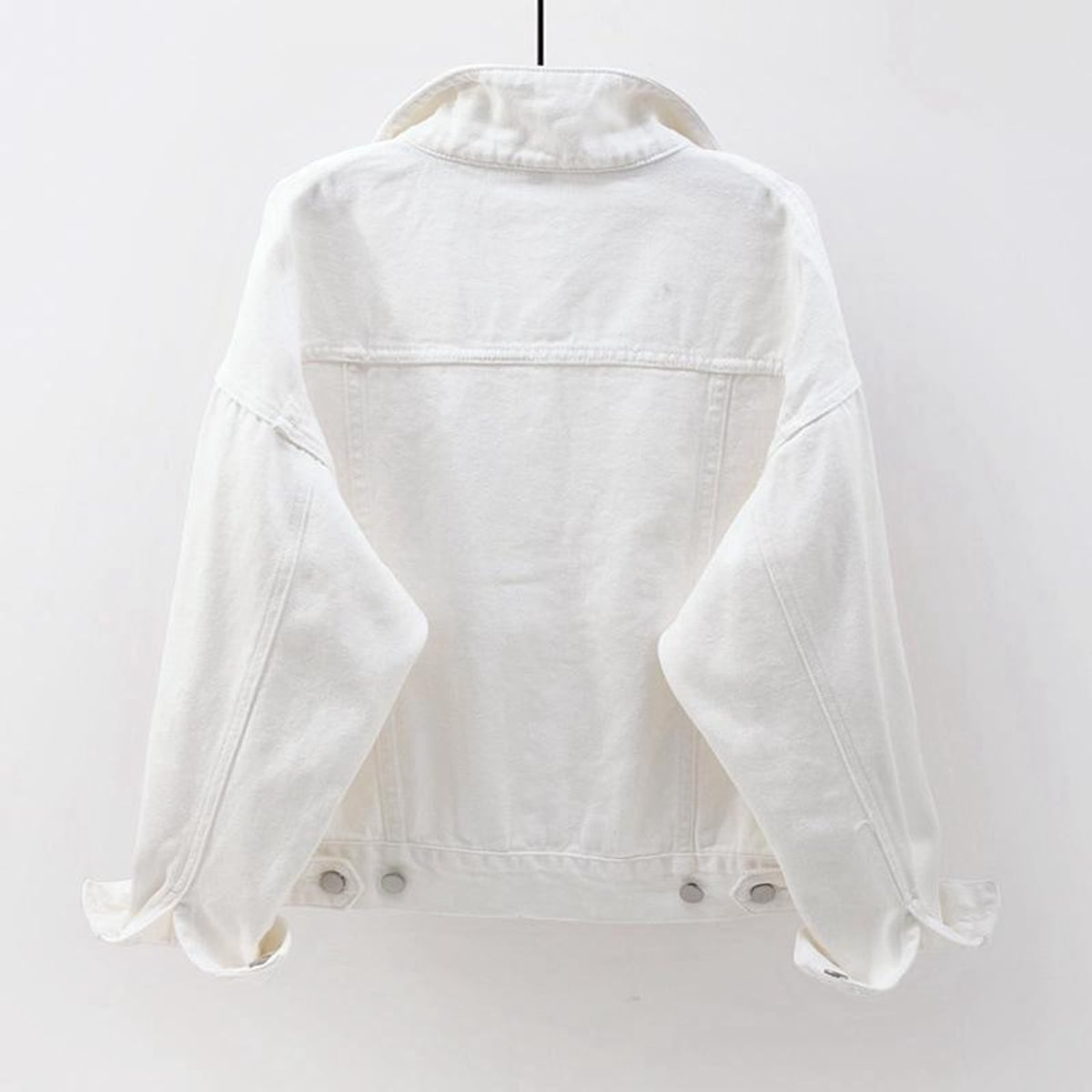 dames relaxed fit spijkerjasje met hemdkraag