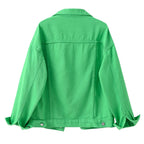 dames relaxed fit spijkerjasje met hemdkraag
