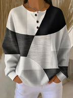 dames relaxed fit waffle trui in stijl 2