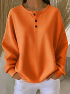 dames relaxed fit waffle trui in stijl 7