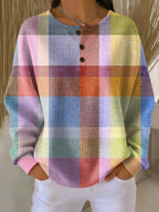 dames relaxed fit waffle trui in stijl 9