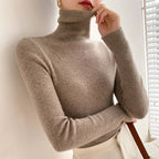dames slim fit coltrui in kameel