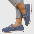 dames slip-on loafer met voetbed