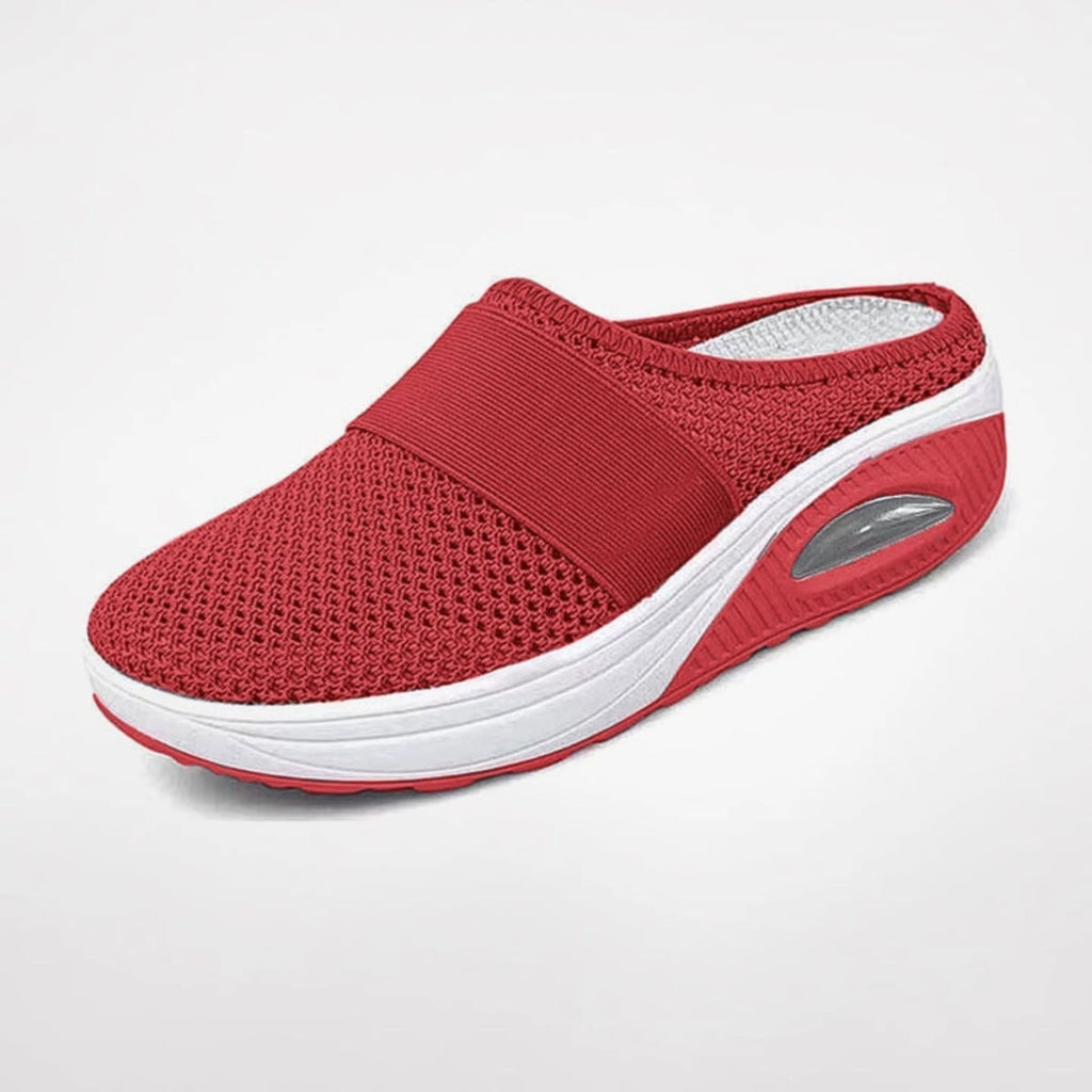 dames slip-on sneaker muil met luchtzool in rood