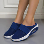 dames slip-on sneaker muil met luchtzool in blauw